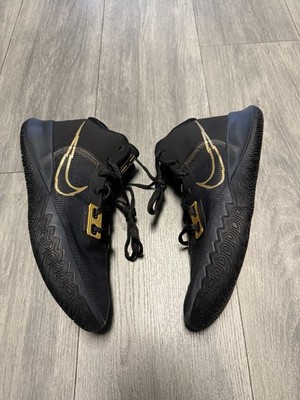 Nike Kyrie Flytrap 4 Black Metallic Gold Mens 8.5 CT1972-005 Basketball shoes