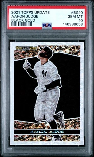 146388658 Aaron Judge 2021 Topps Update #BG-10 Black Gold PSA 10