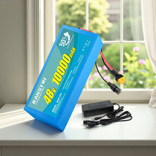 Blue 48V 10AH Lithium ion Battery for 500W 750W EBike Battery