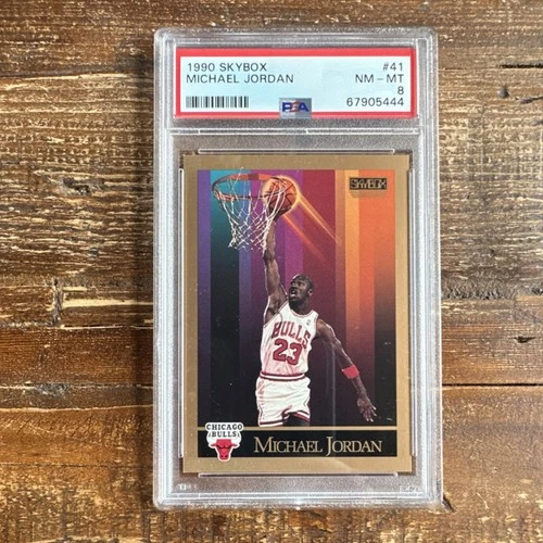 SkyBox 1990-91 Michael Jordan #41 PSA 8 Base Chicago Bulls NBA Basketball Card