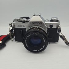 Canon AE-1 Program 35mm SLR Film Camera W/50mm 1:1.8 Lens Film Tested  Working 