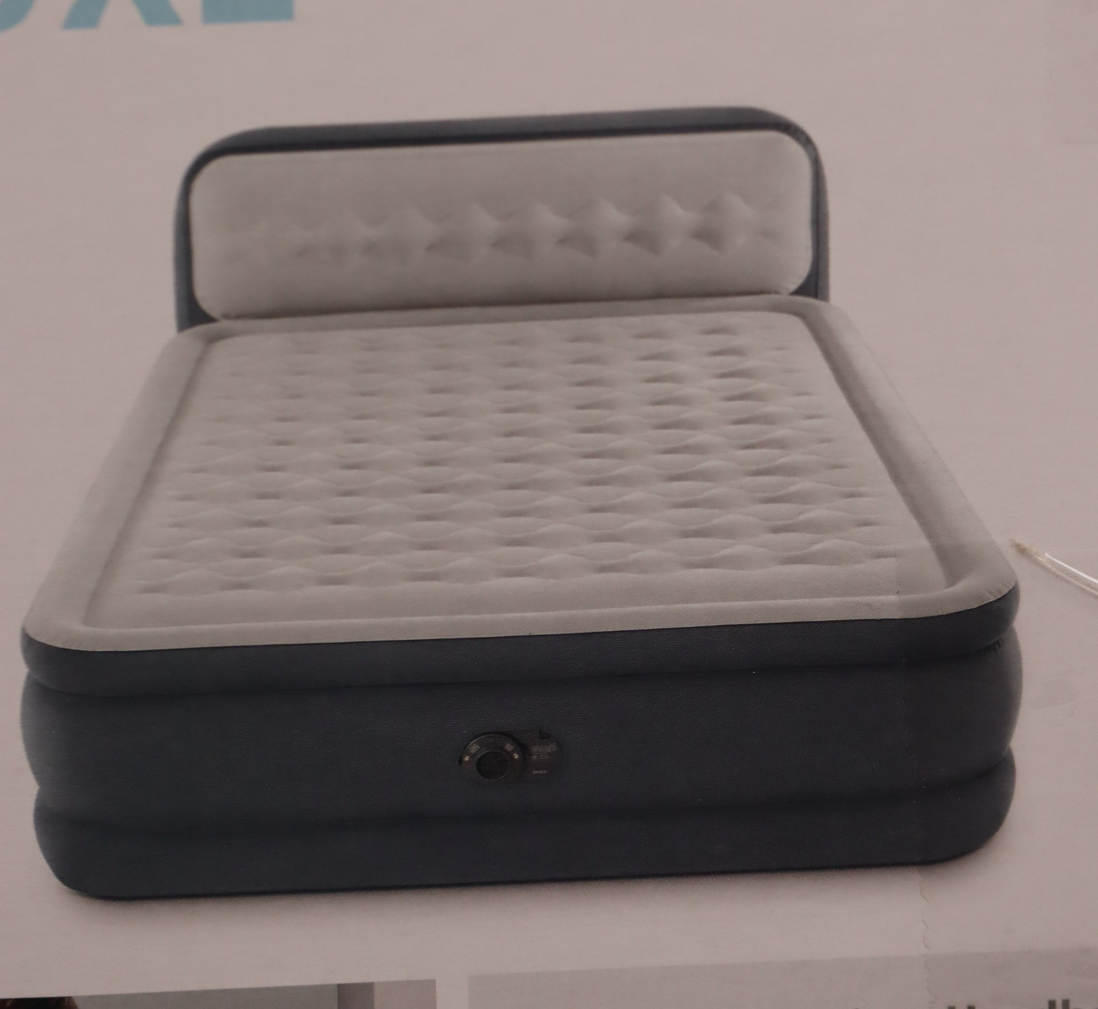 Intex Dura-Beam Deluxe  Air Mattress with Built-In Pump and Headboard -- Queen