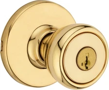 Secure Entry Door Knob Set with Lock Key, Keyed Exterior Handle