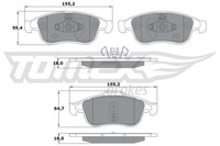 Tomex Brakes Bremsbelagsatz Scheibenbremse TX 16-41 FüR Dacia Renault Duster 3 5