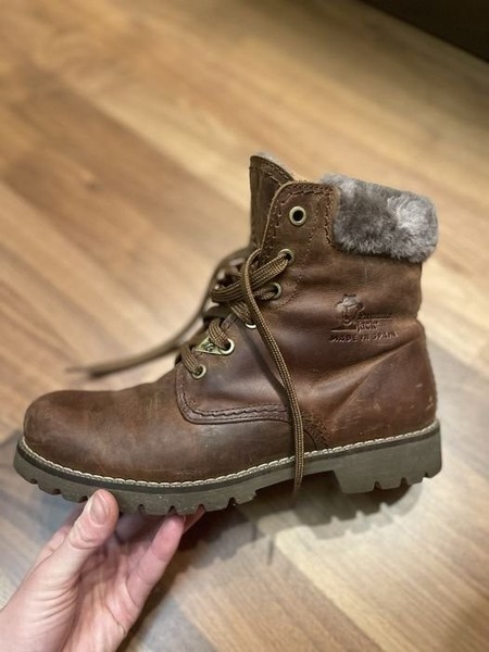Women Panama Jack Boots Brown Leather 38 #2N8U