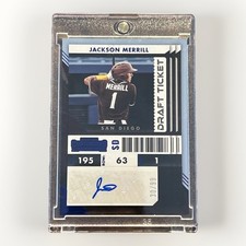 2022 Panini Contenders Baseball Jackson Merrill Draft Ticket Autograph Blue /99