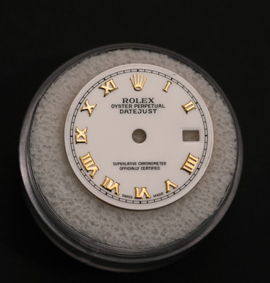 Rolex 26mm Original Weißes Römisches Ziffernblatt für Datejust/President