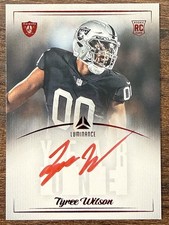 2023 Panini Tyree Wilson Rookie On Card Auto Red SP Year One Luminance RC #Y1TYR. rookie card picture