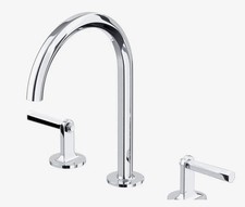 ROHL MD08D3APC-W Widespread Lavatory FaucetWith C-Spout