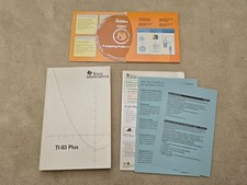 Texas Instruments TI-83 Plus User's Manual Guidebook, CD and papers, perfect