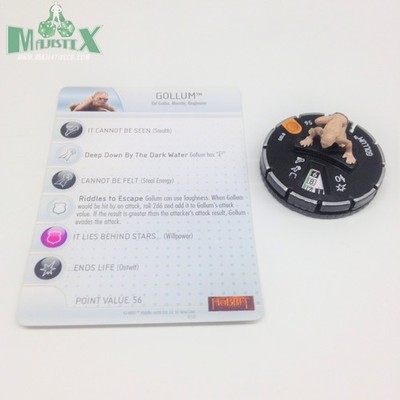 Heroclix The Hobbit: An Unexpected Journey set Gollum #100 LE figure w/card!