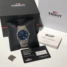 Tissot PRX Powermatic 80 SS 40mm Blue Men's Watch Full Set - T137.407.11.041.00