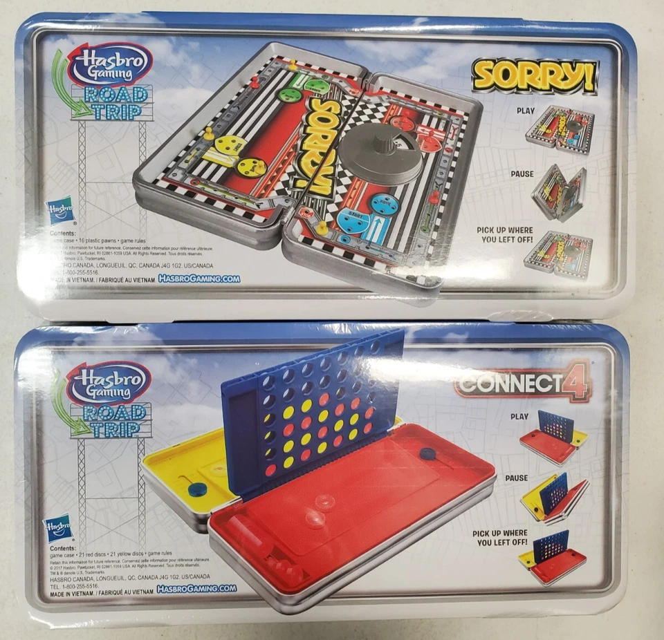 2 Pk: Connect 4 & Sorry! Classic Games Road Trip Travel Edition (0733/0672) F6A - Image 3 of 4