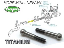HOPE MINI & M4: 2 Adjuster Screws in TITANIUM for 2 BrakeLevers. 43% weight loss
