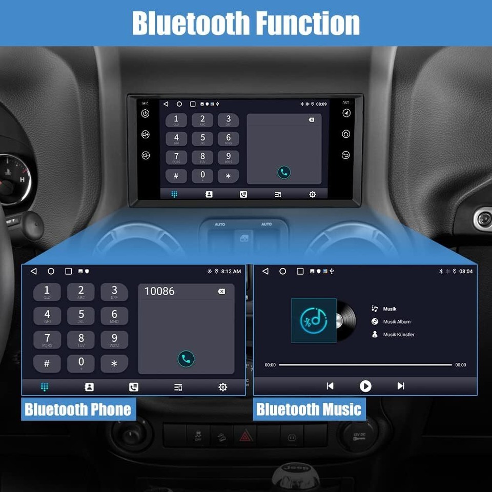 For Jeep Wrangler Dodge Chrysler Apple Carplay Android 13 Car Radio