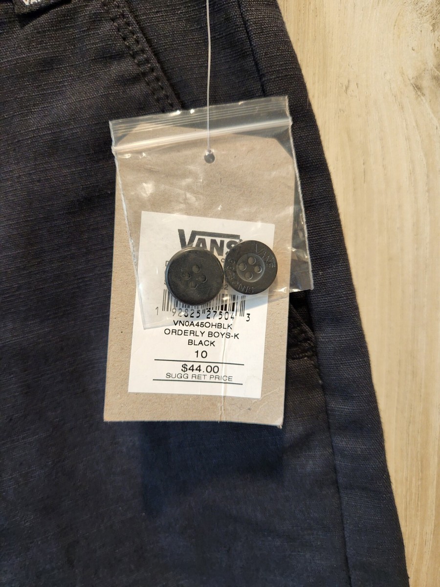 Boys Vans Off The Wall Black Denim Cotton Shorts 10 | eBay