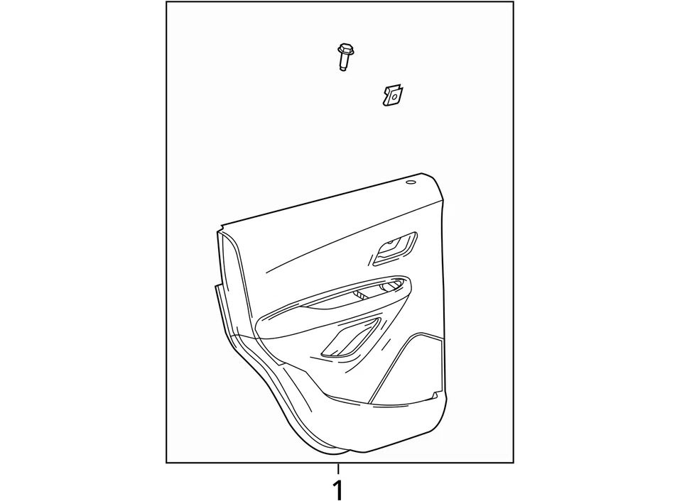 Chevrolet Trax 2020 panel de moldura de puerta trasera lateral del pasajero Foto 4 de 4