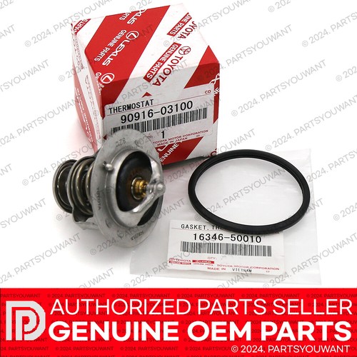 GENUINE Toyota Lexus OEM Coolant Thermostat 90916-03100 + Gasket 16346-50010 SET