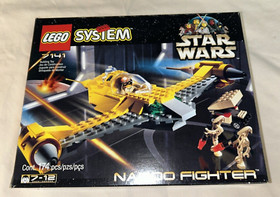 LEGO 7141 Star Wars: Episode I Naboo Fighter 100% Complete Original Box & Manual