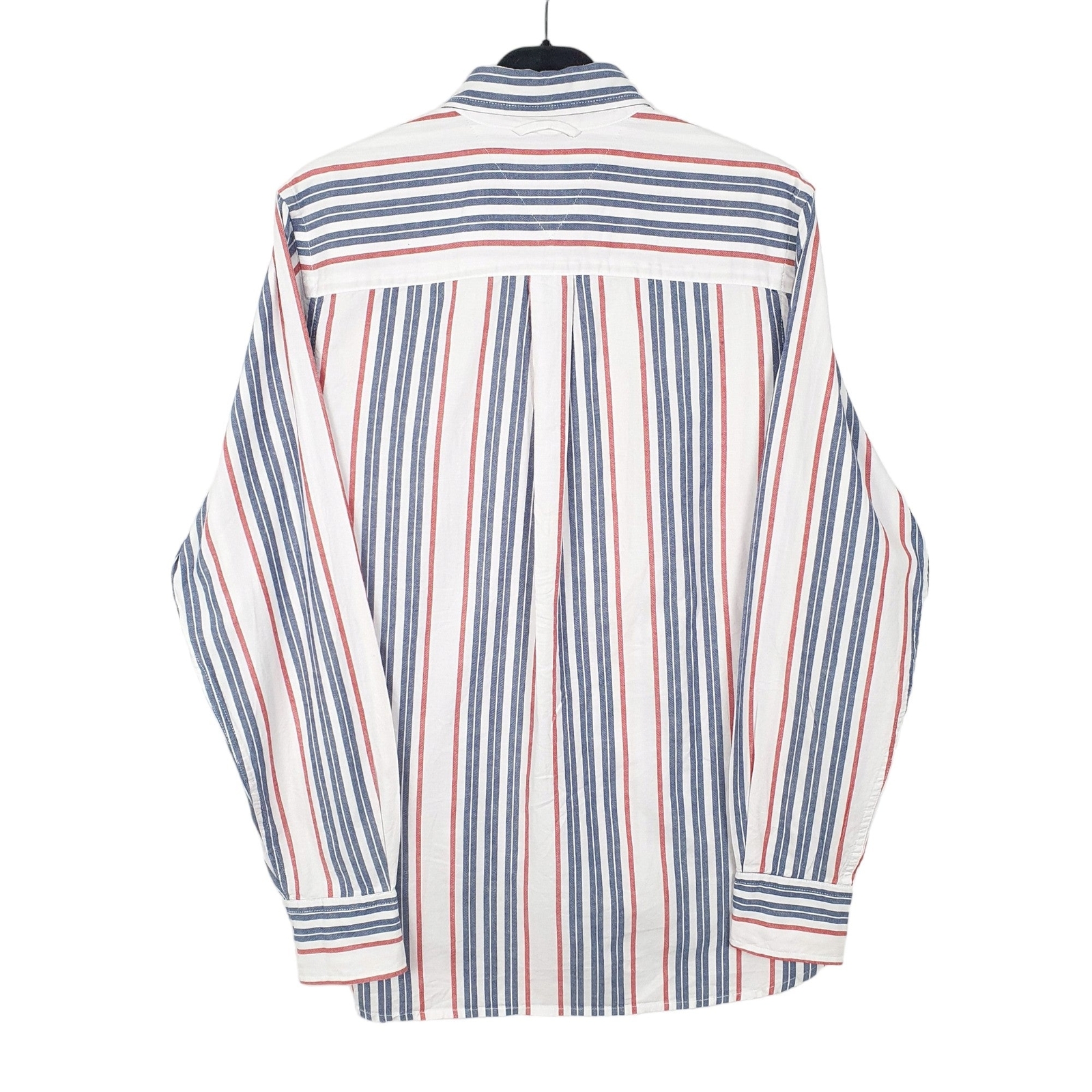TOMMY HILFIGER White Striped Shirt Long Sleeve Casual Mens S image 3