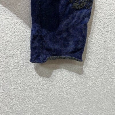 Y's Yohji Yamamoto Knitted Sweater Wool Deformed Cut-Off Flower