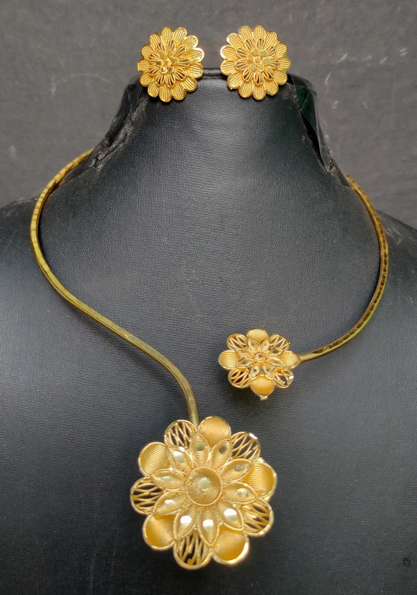 Gold necklace earrings sale