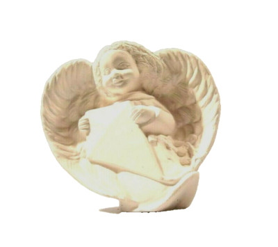 = Bisque J*215 -19.2881  Ceramic  Calendar/March / African Angel  Figurine