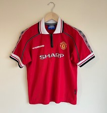 Manchester United 1998/1999/2000 Home Football Jersey Shirt Umbro Boys L 158 cm