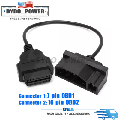 7Pin OBD1 to 16Pin OBD2 Cable Adapter Code Reader Scan Diagnostic Tool For Ford