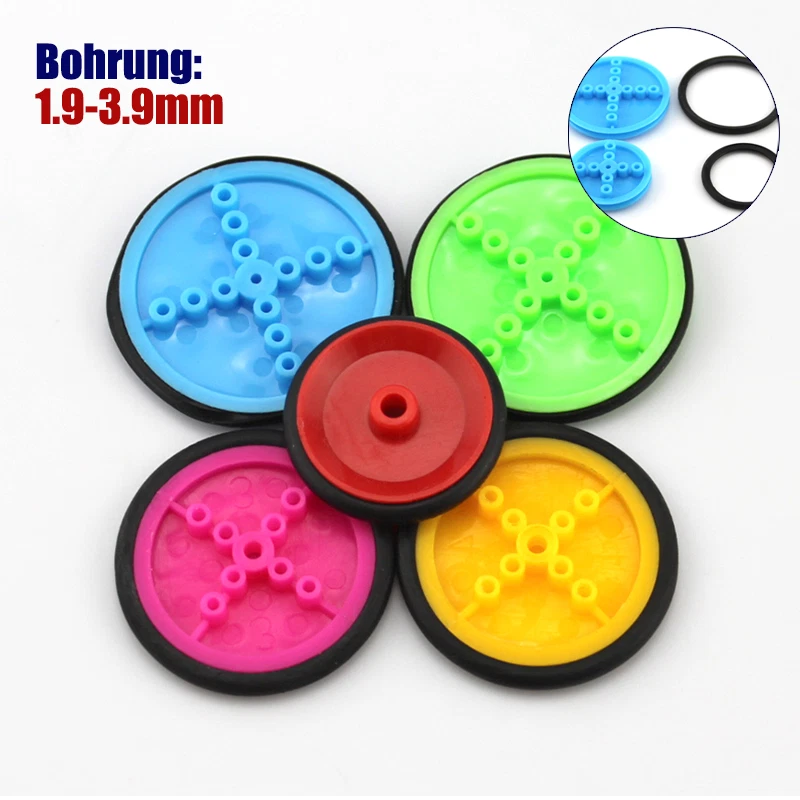 DIY-Rad mit Gummireifen, Riemenscheibe und verstellbarem/abnehmbarem  