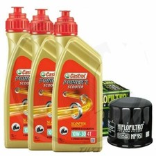 TAGLIANDO HONDA SW-T 400 CASTROL SCOOTER 10W30 FILTRO OLIO HIFLO 2011
