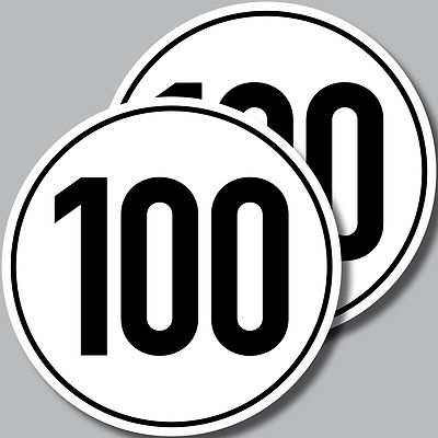 2 Sticker 3 7/8in Sticker 100 km / H Km/H Speed Car Bus 4061963005170 ...