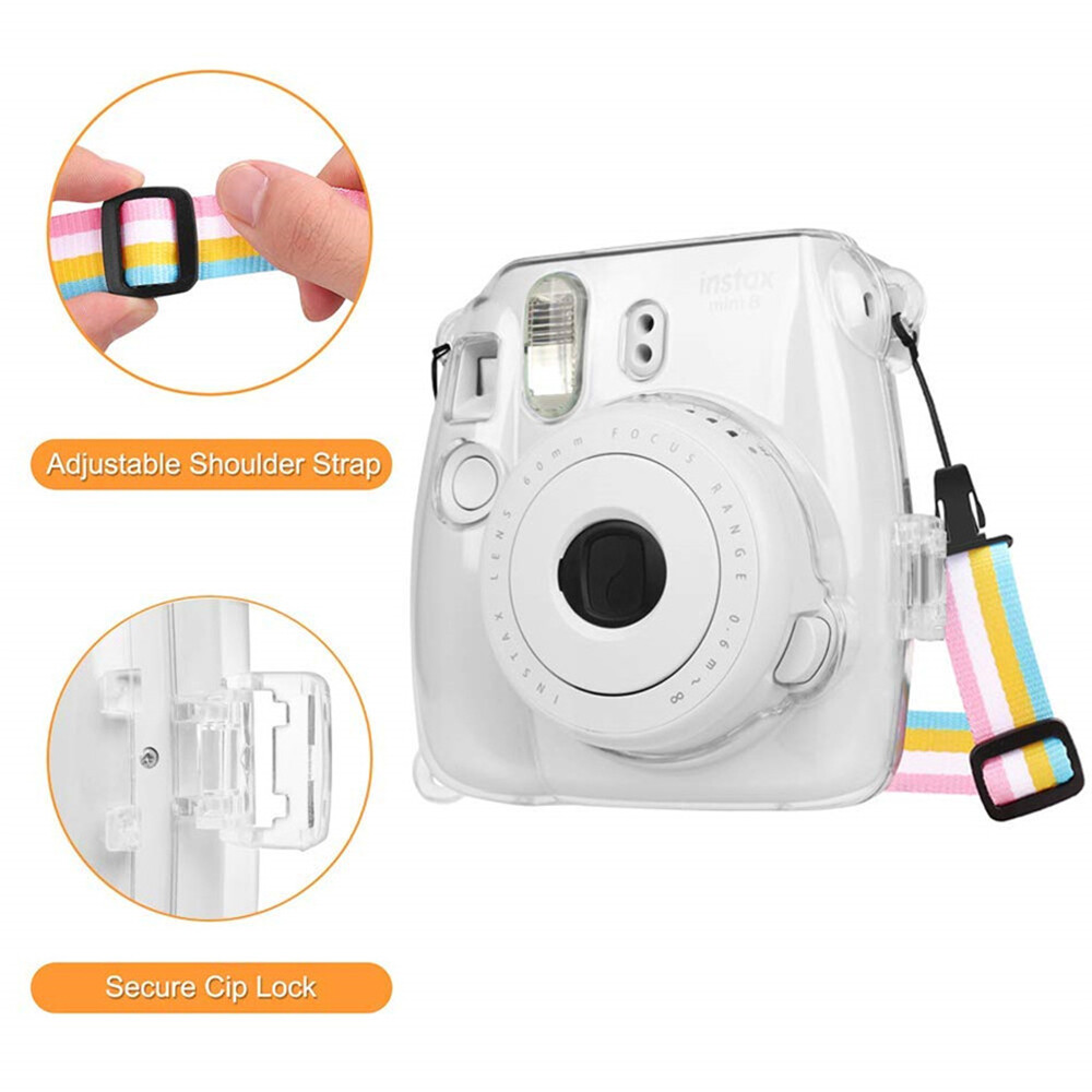 Fujifilm Instax Mini 8 9 Film Camera Bag Case Cover Shell + Album + Sticker +Kit