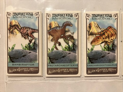 2010 TOPPS ALLEN & GINTER MINI MONSTERS OF THE MESOZOIC 25 CARD SET W/SP🔥🔥RARE - Picture 4 of 17