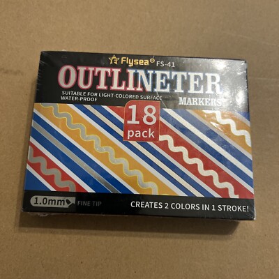 Flysea FS-41 Double outline Markers 18 Piece Outliner Set NEW!