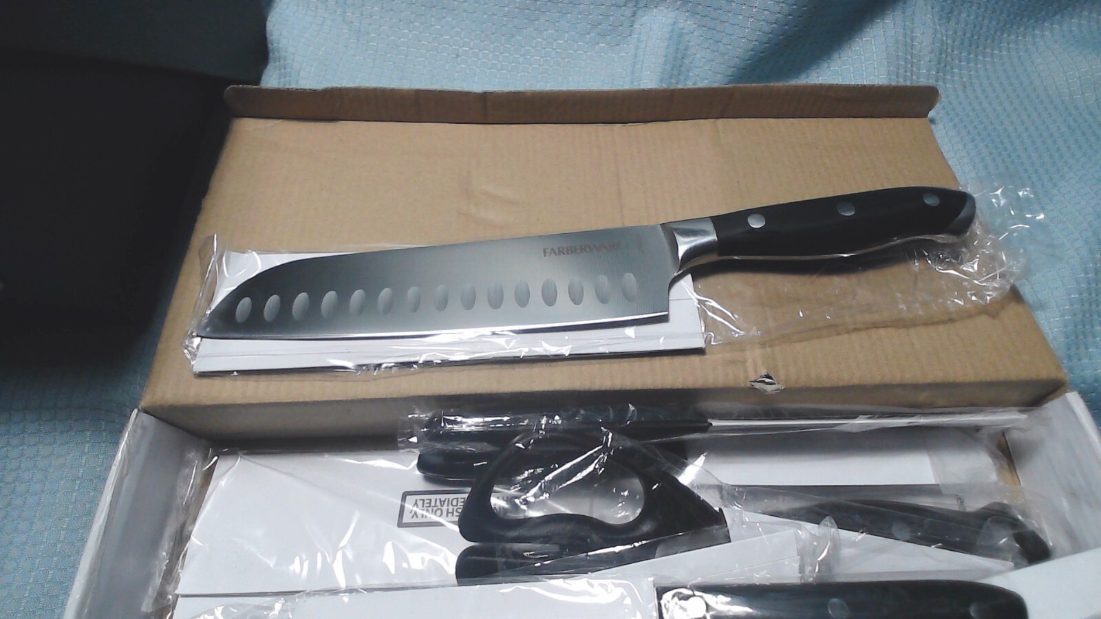 Farberware 15pc Triple Riveted Cutlery Set Black