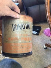 7.75” ANTI FREEZE TN CAN DANVILLE ILLINOIS ONE GALLON CAN BONAFIDE BRAND NO LID