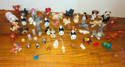 Large Lot Littlest Pet Shop Kenner Animals Vintage Dogs Cats Bunny Birds Hamster