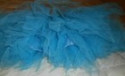 EUC AQUA BLUE TULLE TUTU SKIRT PUFFY SHEER LAYER LIGHT BLUE SATIN SLIP COSTUME — photo 3