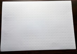 Dollhouse Miniature White Embossed Textured Ceiling Paper 1 12