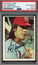Ted Simmons PSA DNA Signed 1975 SSPC Autograph