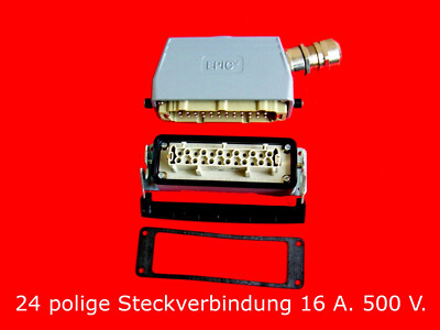 24 pol Steckverbinder 16 A. 500 V. EPIC baugleich mit Harting Electronic & Messt