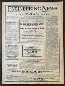 1888 Engineering News & American Railway Journal March 10th Newspaper Antique