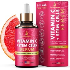 Vitamin C Serum for Face and Eyes with Hyaluronic Acid and Vitamin E - 1 Oz