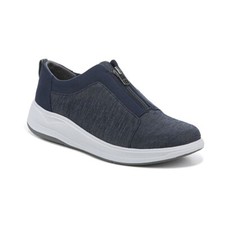 New Bzees Take It Easy Machine Washable Zip-Front Sneaker Navy Size 9.5 M NIB