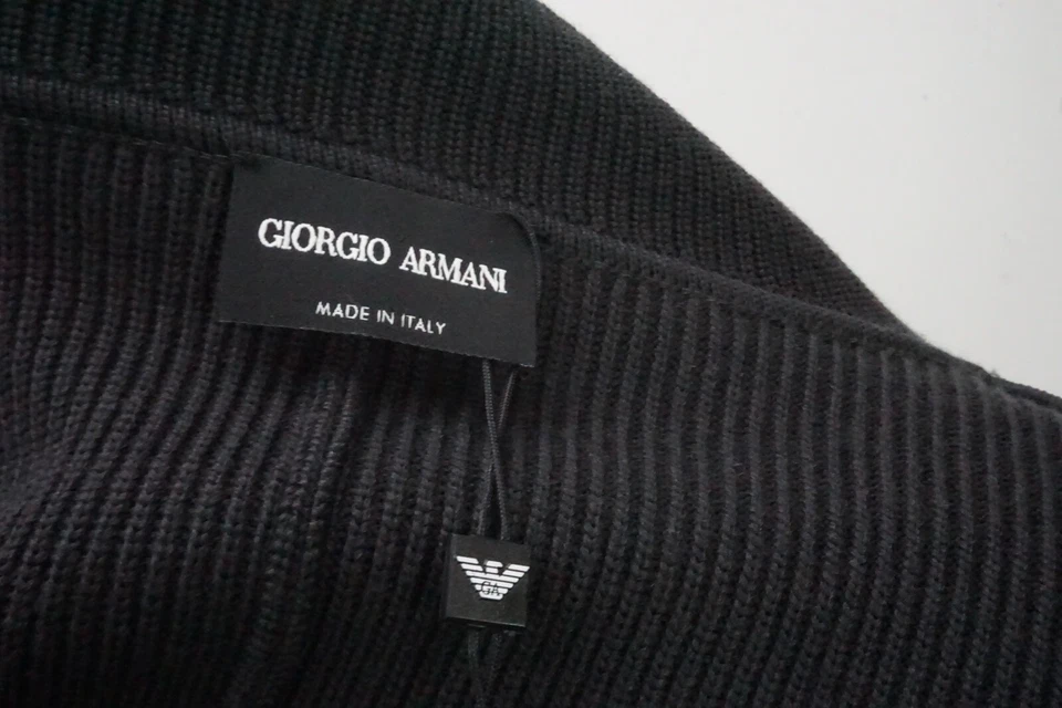 G1N with tags Giorgio Armani Black Label Dark Gray Cashmere Blend Woven Sport Ja - Image 4 of 4