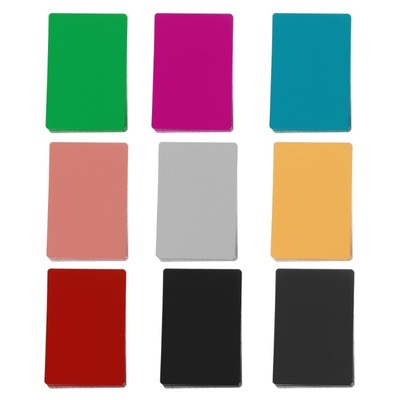 50x Blank Sublimation Metal Name Card Ultra-Thin for Customer DIY Cards 9 Colors