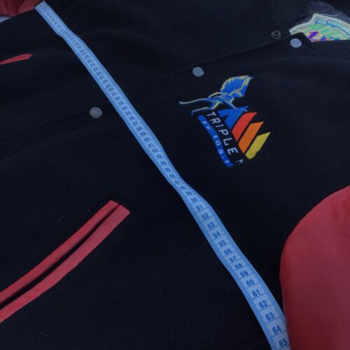 TRIPLE M VINTAGE 90s Radio Varsity Style Bomber Jacket Size XL. - Picture 7 of 15
