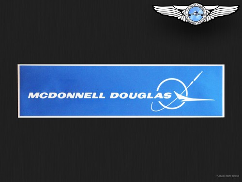 MCDONNELL DOUGLAS MD RECTANGULAR LOGO DECAL / STICKER - Picture 3 of 4