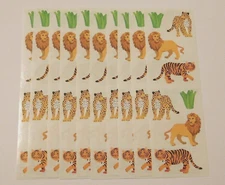 Mrs. Grossman's Stickers Lot of 10 Strips ~Wild Cats~ 2011 Scrapbooking